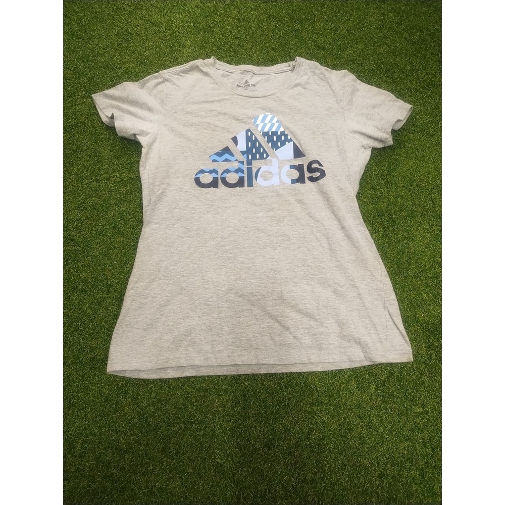 Adidas Global Amplifier T-Shirt Womens Small‎ Heather Gray Cap Sleeve Streetwear